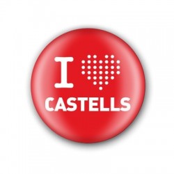 Xapa I love castells vermella