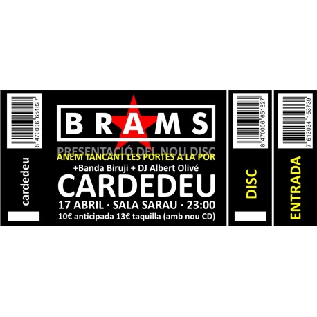 Entrada concert Brams a Cardedeu