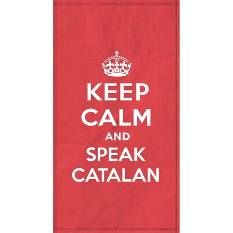 Tovallola tècnica mida gran Keep Calm and speak catalan