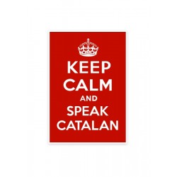 Adhesiu petit Keep Calm and speak catalan