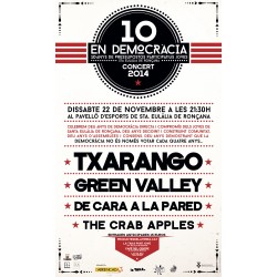 Entrada concert "10 en democràcia" a Sta. Eulàlia de Ronçana
