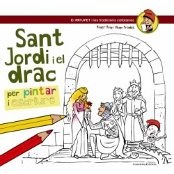Llibre Sant Jordi i el Drac per pintar i escriure