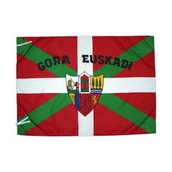 Bandera basca (Ikurriña) Gora Euskadi i escut