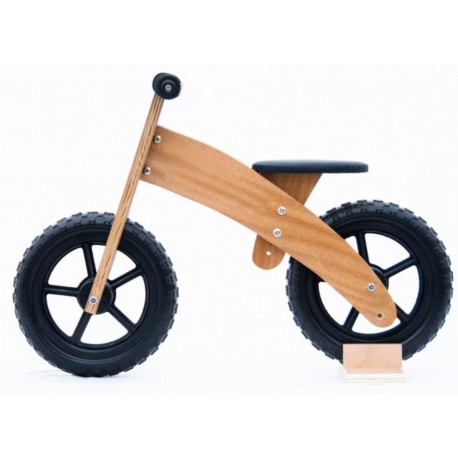 Xicbici Fusta envernissada: Bicicleta de fusta sense pedals