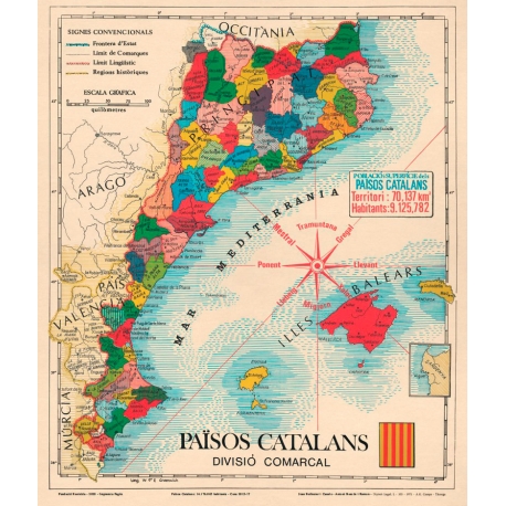 Mapa dels Països Catalans de Joan Ballester i Canals i Antoni Bescós