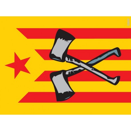 Bandera Estelada amb destrals